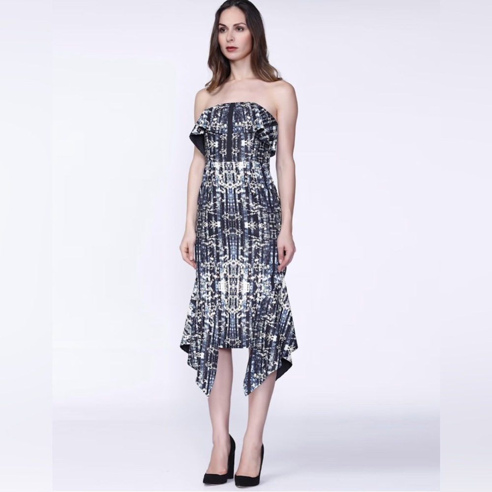 Wolf & Badger Kaleidoscope Print Bustier Dress Size L NEVER WORN